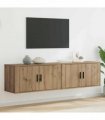 vidaXL Wall-mounted TV Cabinet Set 2 pcs Artisan Oak 80 x 34.5 x 40 cm