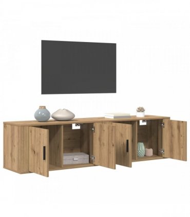 vidaXL Wall-mounted TV Cabinet Set 2 pcs Artisan Oak 80 x 34.5 x 40 cm