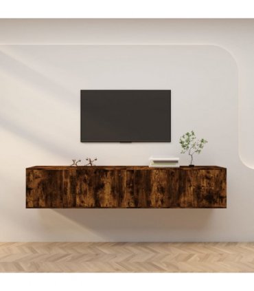 vidaXL Wall-mounted TV Cabinets 2 pcs Smoked Oak 100x34.5x40 cm