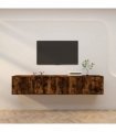vidaXL Wall-mounted TV Cabinets 2 pcs Smoked Oak 100x34.5x40 cm