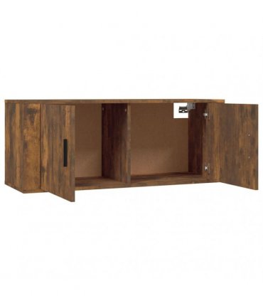 vidaXL Wall-mounted TV Cabinets 2 pcs Smoked Oak 100x34.5x40 cm