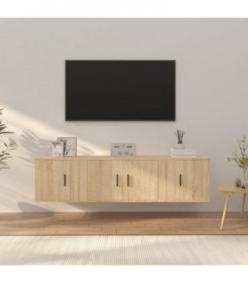vidaXL 3 Piece TV Cabinet Set Sonoma Oak Engineered Wood — V0671965792