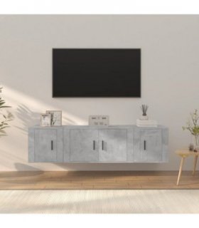 vidaXL 3 Piece TV Cabinet Set Concrete Grey Engineered Wood — V0671965798