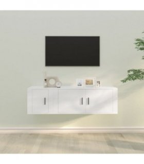 vidaXL 2 Piece TV Cabinet Set White Engineered Wood — V0671965811