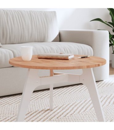 vidaXL Table Top Ø60x1.5 cm Round Solid Wood Beech — Colour: brown, Size: 60 x 1.5 cm
