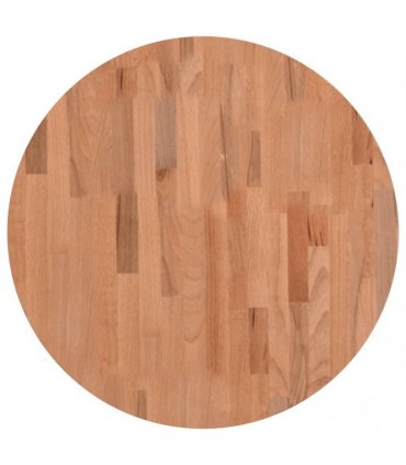 vidaXL Table Top Ø60x1.5 cm Round Solid Wood Beech — Colour: brown, Size: 60 x 1.5 cm