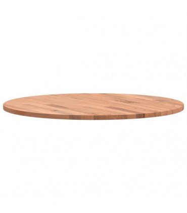 vidaXL Table Top Ø60x1.5 cm Round Solid Wood Beech — Colour: brown, Size: 60 x 1.5 cm