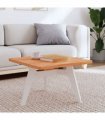 vidaXL Table Top 60x60x2.5 cm Square Solid Wood Beech — Colour: brown, Size: 60 x 60 x 2.5 cm