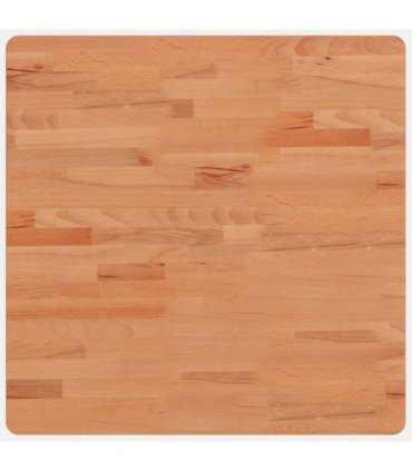 vidaXL Table Top 60x60x2.5 cm Square Solid Wood Beech — Colour: brown, Size: 60 x 60 x 2.5 cm
