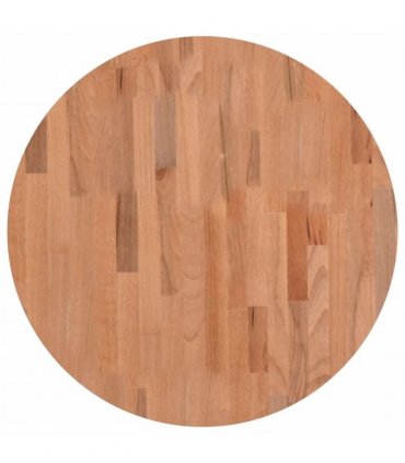 vidaXL Table Top Ø60x4 cm Round Solid Wood Beech — Colour: brown, Size: 60 x 4 cm