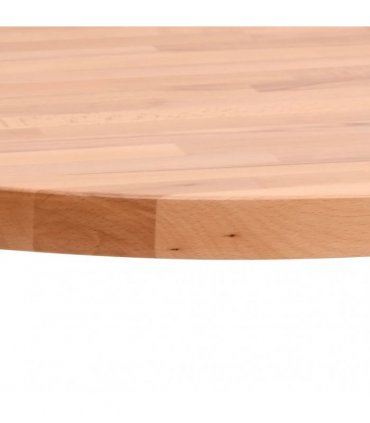 vidaXL Table Top Ø60x4 cm Round Solid Wood Beech — Colour: brown, Size: 60 x 4 cm