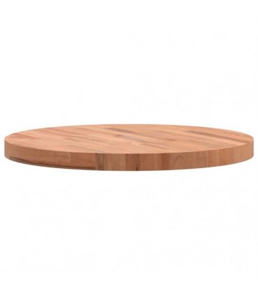 vidaXL Table Top Ø60x4 cm Round Solid Wood Beech — Colour: brown, Size: 60 x 4 cm