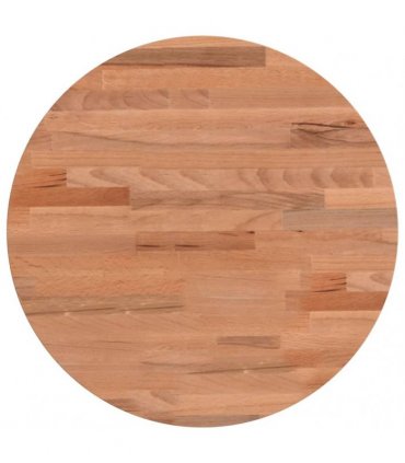 vidaXL Table Top Ø40x1.5 cm Round Solid Wood Beech — Colour: brown, Size: 40 x 1.5 cm
