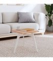 vidaXL Table Top 40x40x2.5 cm Square Solid Wood Beech — Colour: light brown, Size: 40 x 40 x 2.5 cm