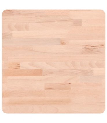 vidaXL Table Top 40x40x2.5 cm Square Solid Wood Beech — Colour: light brown, Size: 40 x 40 x 2.5 cm