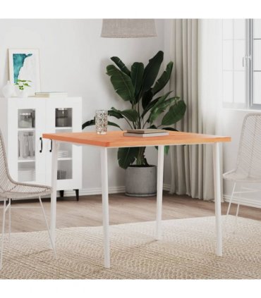 vidaXL Table Top 80x80x2.5 cm Square Solid Wood Beech — Colour: brown, Size: 80 x 80 x 2.5 cm