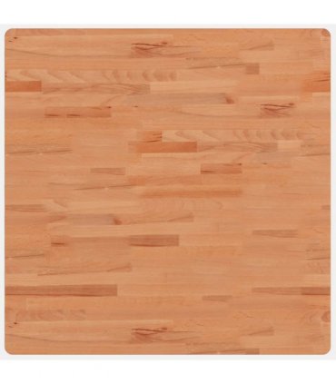vidaXL Table Top 80x80x2.5 cm Square Solid Wood Beech — Colour: brown, Size: 80 x 80 x 2.5 cm