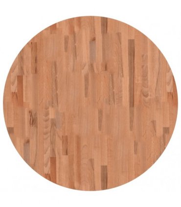 vidaXL Table Top Ø90x2.5 cm Round Solid Wood Beech — Colour: brown, Size: 90 x 2.5 cm