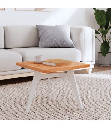 vidaXL Table Top 50x50x2.5 cm Square Solid Wood Beech — Colour: brown, Size: 50 x 50 x 2.5 cm
