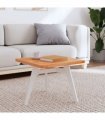 vidaXL Table Top 50x50x2.5 cm Square Solid Wood Beech — Colour: brown, Size: 50 x 50 x 2.5 cm