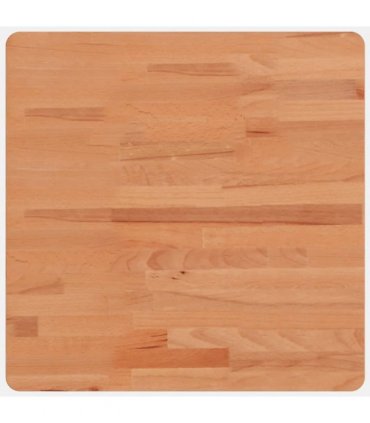 vidaXL Table Top 50x50x2.5 cm Square Solid Wood Beech — Colour: brown, Size: 50 x 50 x 2.5 cm