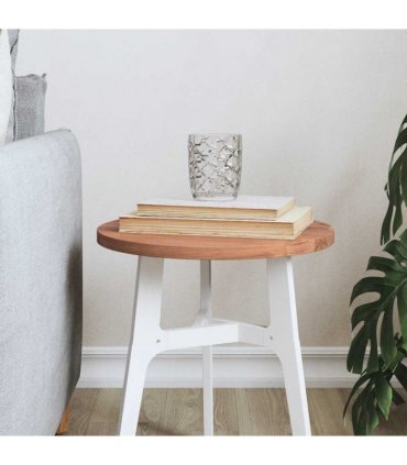 vidaXL Table Top Ø30x1.5 cm Round Solid Wood Beech — Colour: brown, Size: 30 x 1.5 cm
