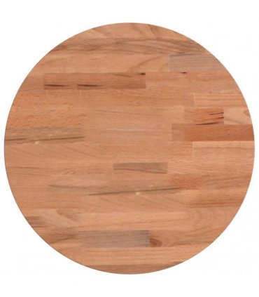 vidaXL Table Top Ø30x1.5 cm Round Solid Wood Beech — Colour: brown, Size: 30 x 1.5 cm