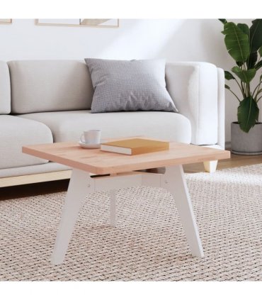 vidaXL Table Top 60x60x2.5 cm Square Solid Wood Beech — Colour: light brown, Size: 60 x 60 x 2.5 cm