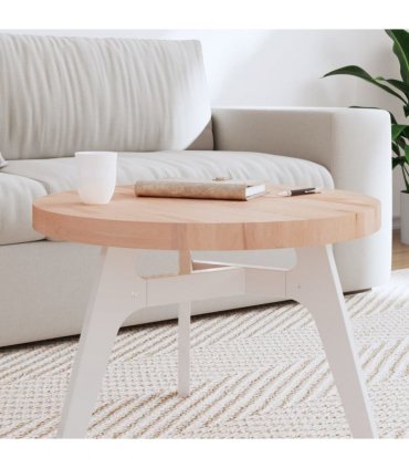 vidaXL Table Top Ø60x4 cm Round Solid Wood Beech — Colour: light brown, Size: 60 x 4 cm