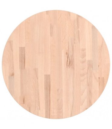 vidaXL Table Top Ø60x4 cm Round Solid Wood Beech — Colour: light brown, Size: 60 x 4 cm