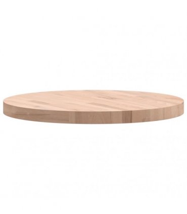 vidaXL Table Top Ø60x4 cm Round Solid Wood Beech — Colour: light brown, Size: 60 x 4 cm