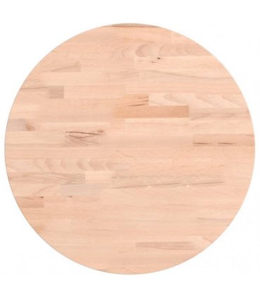 vidaXL Table Top Ø40x2.5 cm Round Solid Wood Beech — Colour: light brown, Size: 40 x 2.5 cm