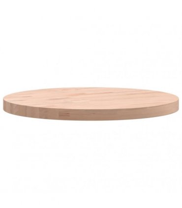 vidaXL Table Top Ø40x2.5 cm Round Solid Wood Beech — Colour: light brown, Size: 40 x 2.5 cm