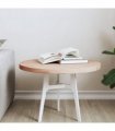vidaXL Table Top Ø50x2.5 cm Round Solid Wood Beech — Colour: light brown, Size: 50 x 2.5 cm