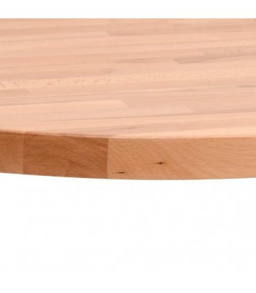 vidaXL Table Top Ø60x2.5 cm Round Solid Wood Beech — Colour: brown, Size: 60 x 2.5 cm