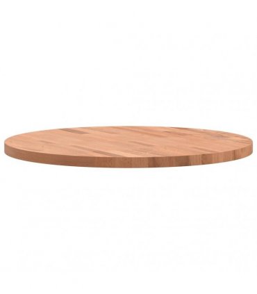 vidaXL Table Top Ø60x2.5 cm Round Solid Wood Beech — Colour: brown, Size: 60 x 2.5 cm