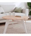 vidaXL Table Top Ø80x1.5 cm Round Solid Wood Beech — Colour: light brown, Size: 80 x 1.5 cm
