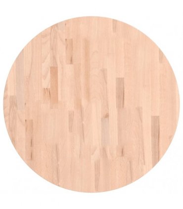 vidaXL Table Top Ø70x1.5 cm Round Solid Wood Beech — Colour: light brown, Size: 70 x 1.5 cm