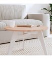 vidaXL Table Top Ø60x1.5 cm Round Solid Wood Beech — Colour: light brown, Size: 60 x 1.5 cm