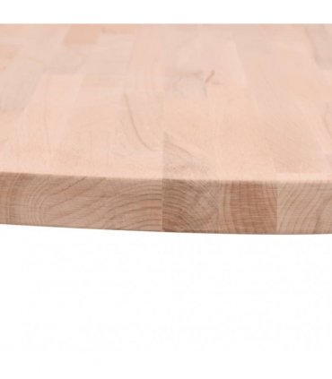 vidaXL Table Top Ø60x1.5 cm Round Solid Wood Beech — Colour: light brown, Size: 60 x 1.5 cm