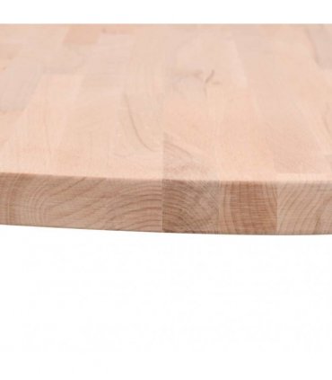 vidaXL Table Top Ø80x2.5 cm Round Solid Wood Beech — Colour: light brown, Size: 80 x 2.5 cm