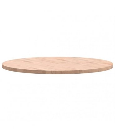vidaXL Table Top Ø80x2.5 cm Round Solid Wood Beech — Colour: light brown, Size: 80 x 2.5 cm