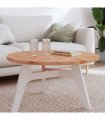 vidaXL Table Top Ø80x2.5 cm Round Solid Wood Beech — Colour: brown, Size: 80 x 2.5 cm
