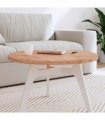 vidaXL Table Top Ø70x2.5 cm Round Solid Wood Beech — Colour: brown, Size: 70 x 2.5 cm