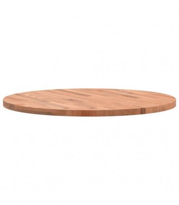 vidaXL Table Top Ø70x2.5 cm Round Solid Wood Beech — Colour: brown, Size: 70 x 2.5 cm