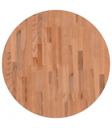 vidaXL Table Top Ø70x2.5 cm Round Solid Wood Beech — Colour: brown, Size: 70 x 2.5 cm