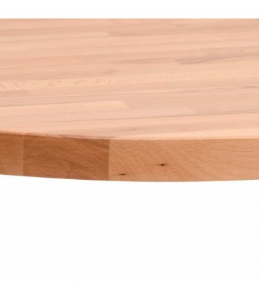 vidaXL Table Top Ø70x2.5 cm Round Solid Wood Beech — Colour: brown, Size: 70 x 2.5 cm
