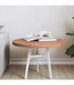 vidaXL Table Top Ø50x2.5 cm Round Solid Wood Beech — Colour: brown, Size: 50 x 2.5 cm