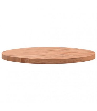 vidaXL Table Top Ø50x2.5 cm Round Solid Wood Beech — Colour: brown, Size: 50 x 2.5 cm