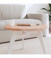 vidaXL Table Top Ø60x2.5 cm Round Solid Wood Beech — Colour: light brown, Size: 60 x 2.5 cm